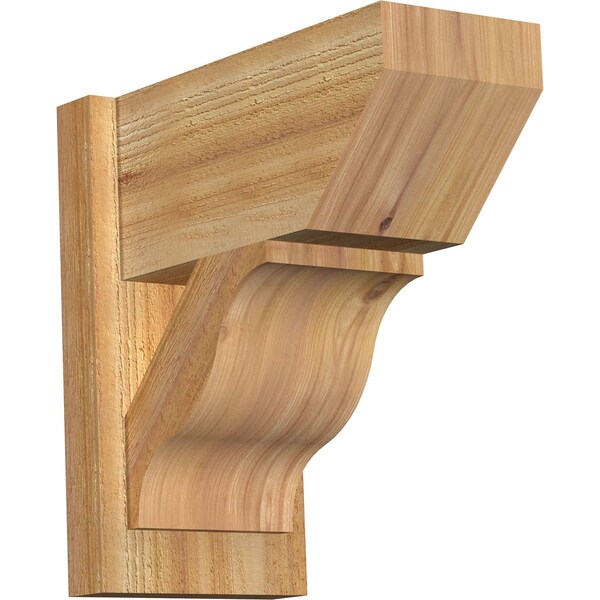 Ekena Millwork Funston Slat Rough Sawn Outlooker, Western Red Cedar, 8"W x 16"D x 16"H OUT08X16X16FST06RWR - main